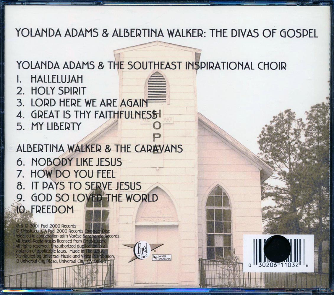 Yolanda Adams & Albertina Walker The Divas Of Gospel marked/ltd stock Music CD