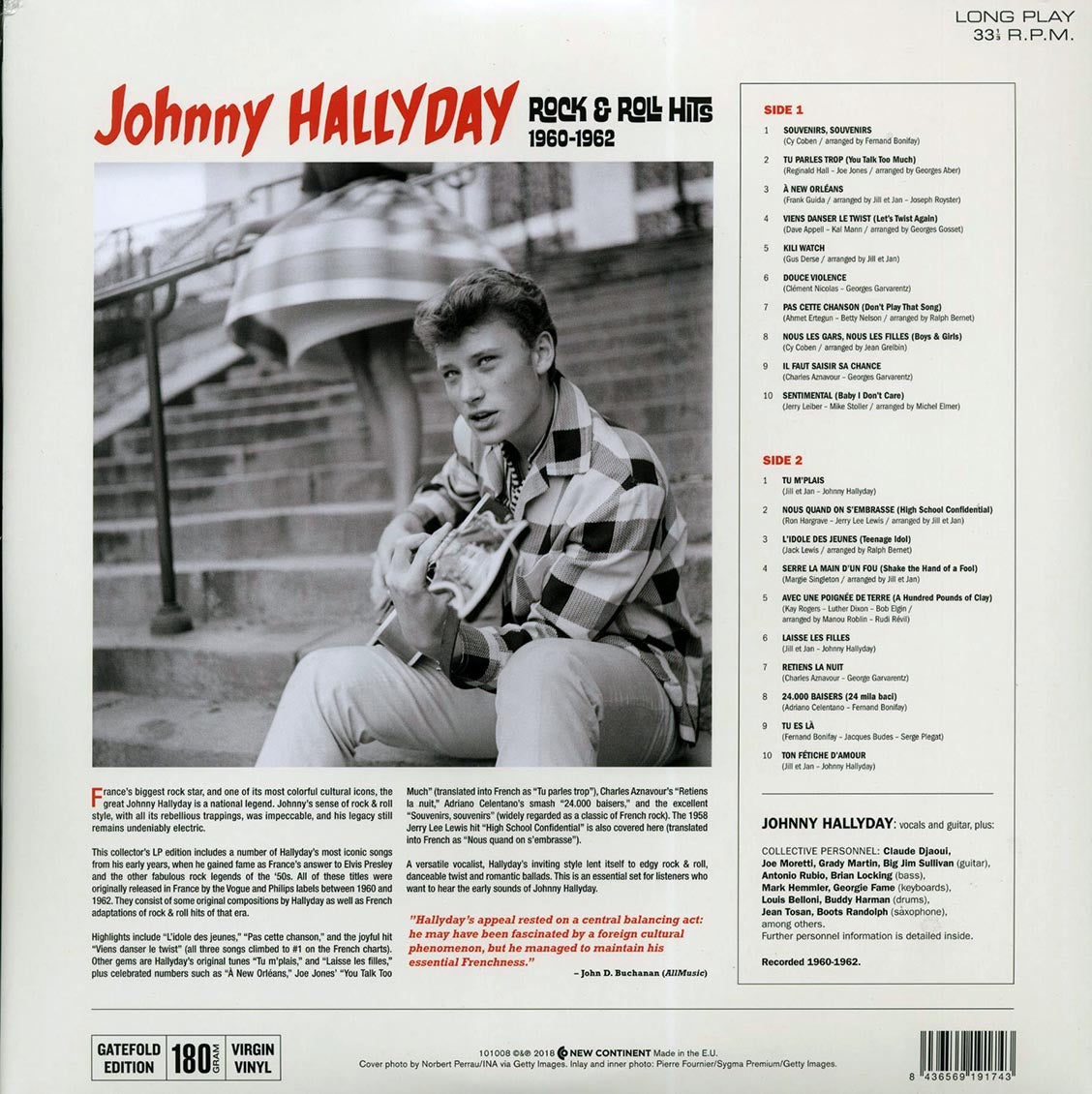 Johnny Hallyday - Rock & Roll Hits 1960-1962 (ltd. ed.) (180g) (High-Def VV) Vinyl Record