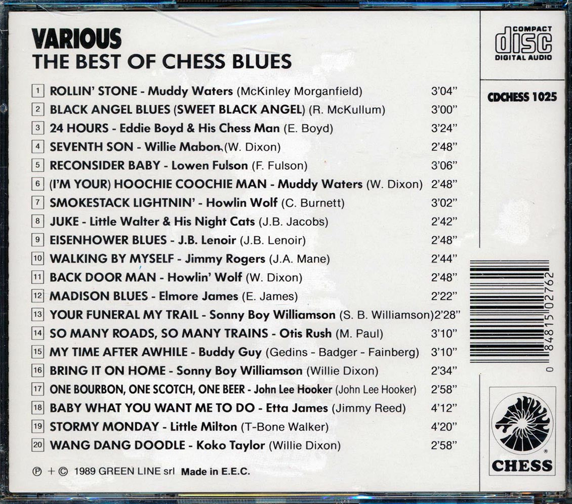 Muddy Waters Jimmy Rogers Eddie Boyd Koko Taylor Etc The Best Of Chess Blues 20 tracks Music CD