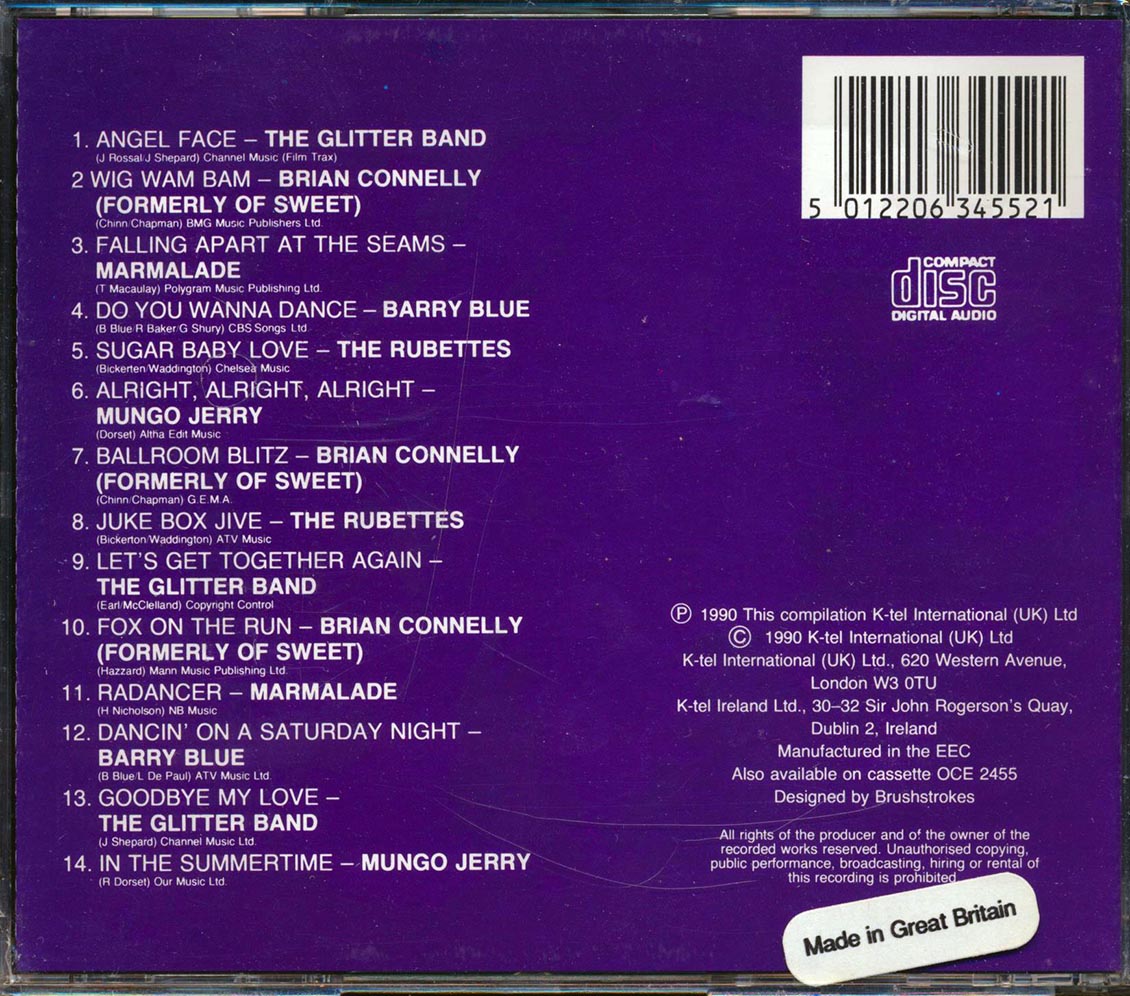 Mungo Jerry, The Glitter Band, Marmalade, Etc. - Wig Wam Glam Music CD