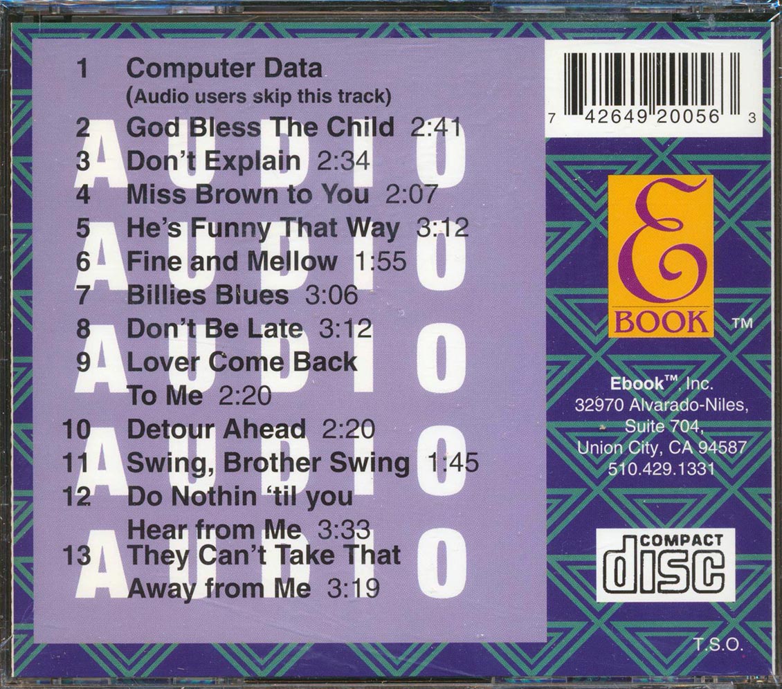 Billie Holiday Billie Holiday Music CD