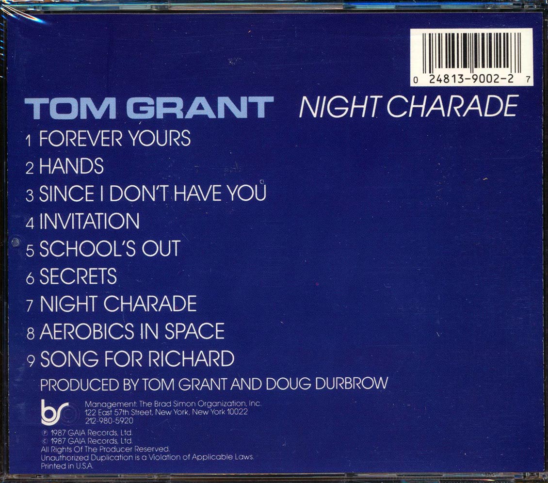 Tom Grant - Night Charade Music CD