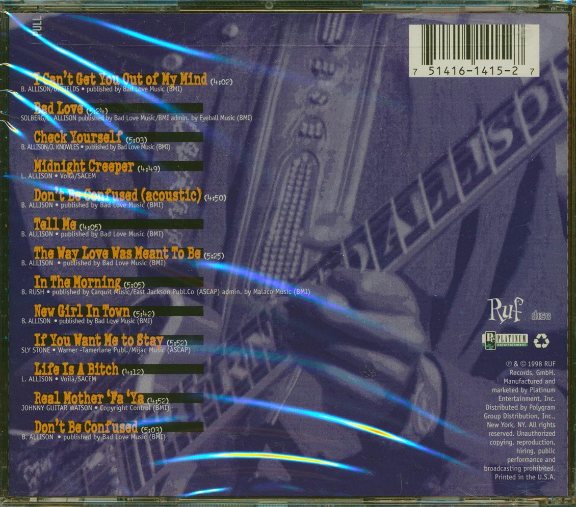 Bernard Allison - Times Are Changing Music CD