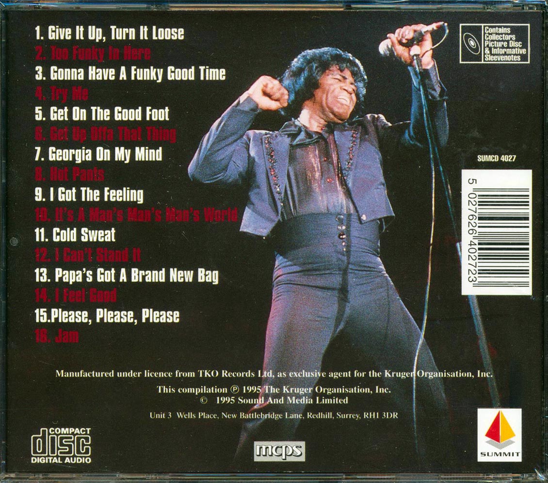 James Brown Live At Chastain Park Music CD
