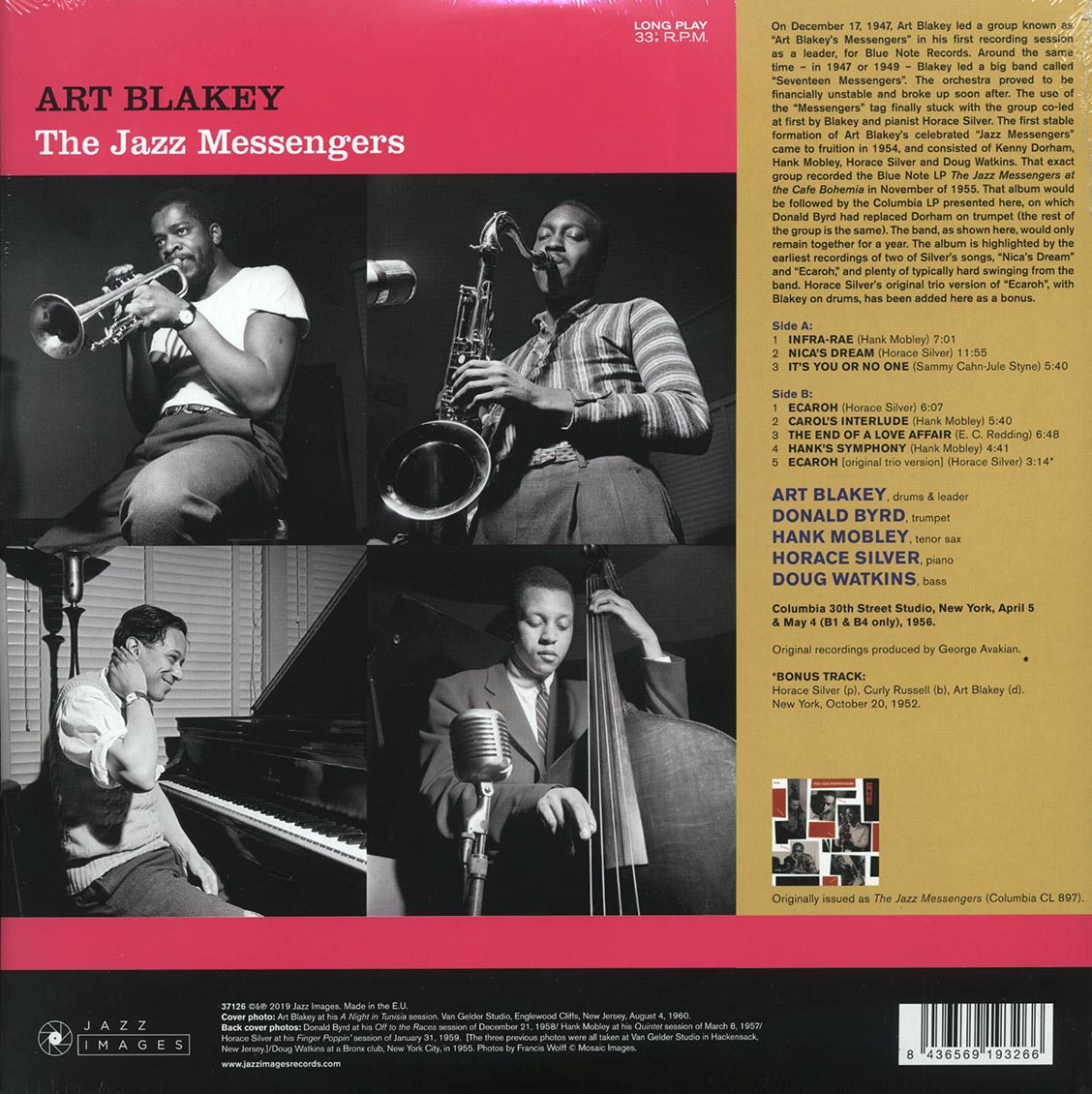 Art Blakey - The Jazz Messengers (+bonus track) (ltd. ed.) (180g) Vinyl Record