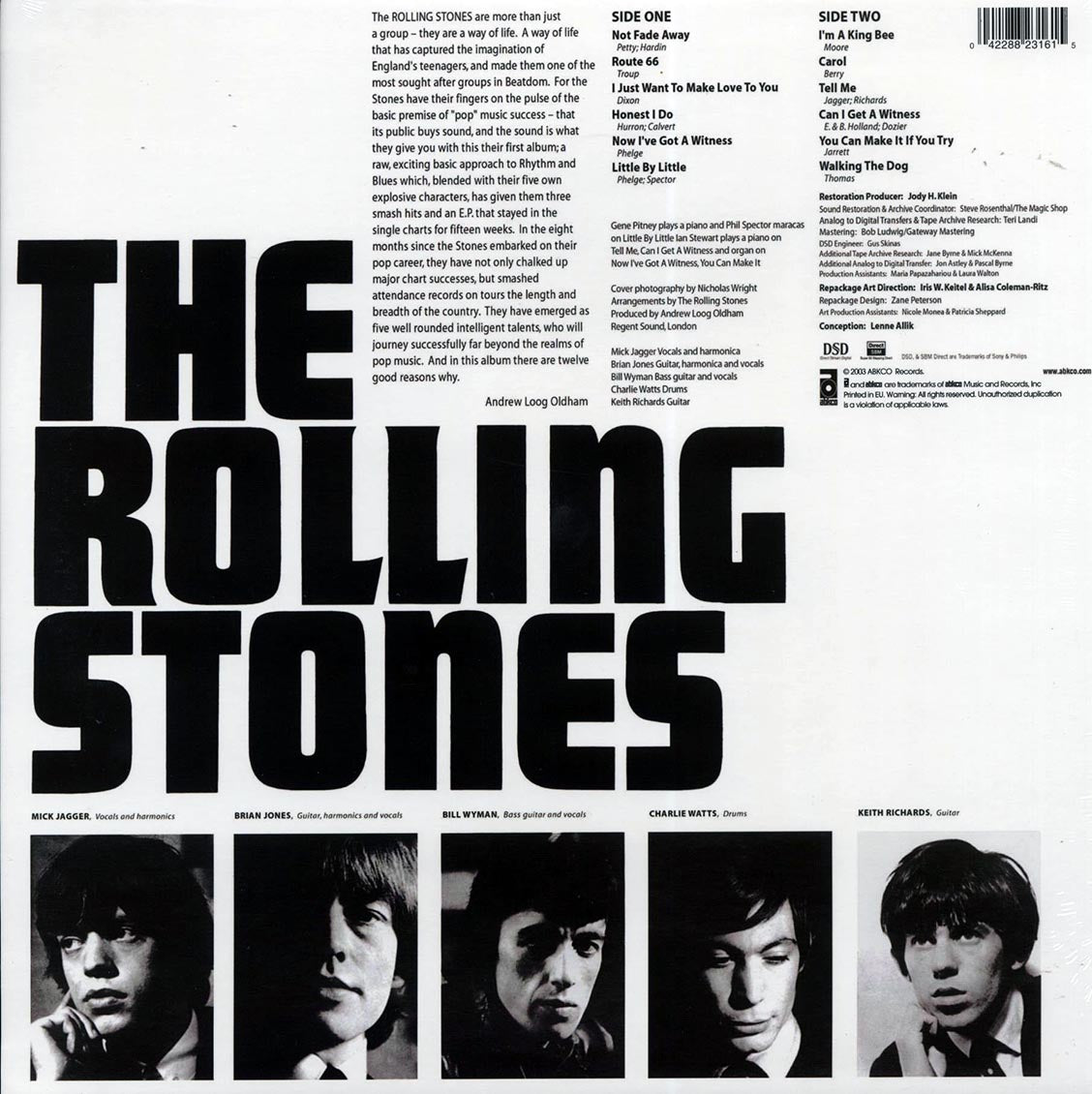 The Rolling Stones England's Newest Hit Makers remastered Vinyl Record
