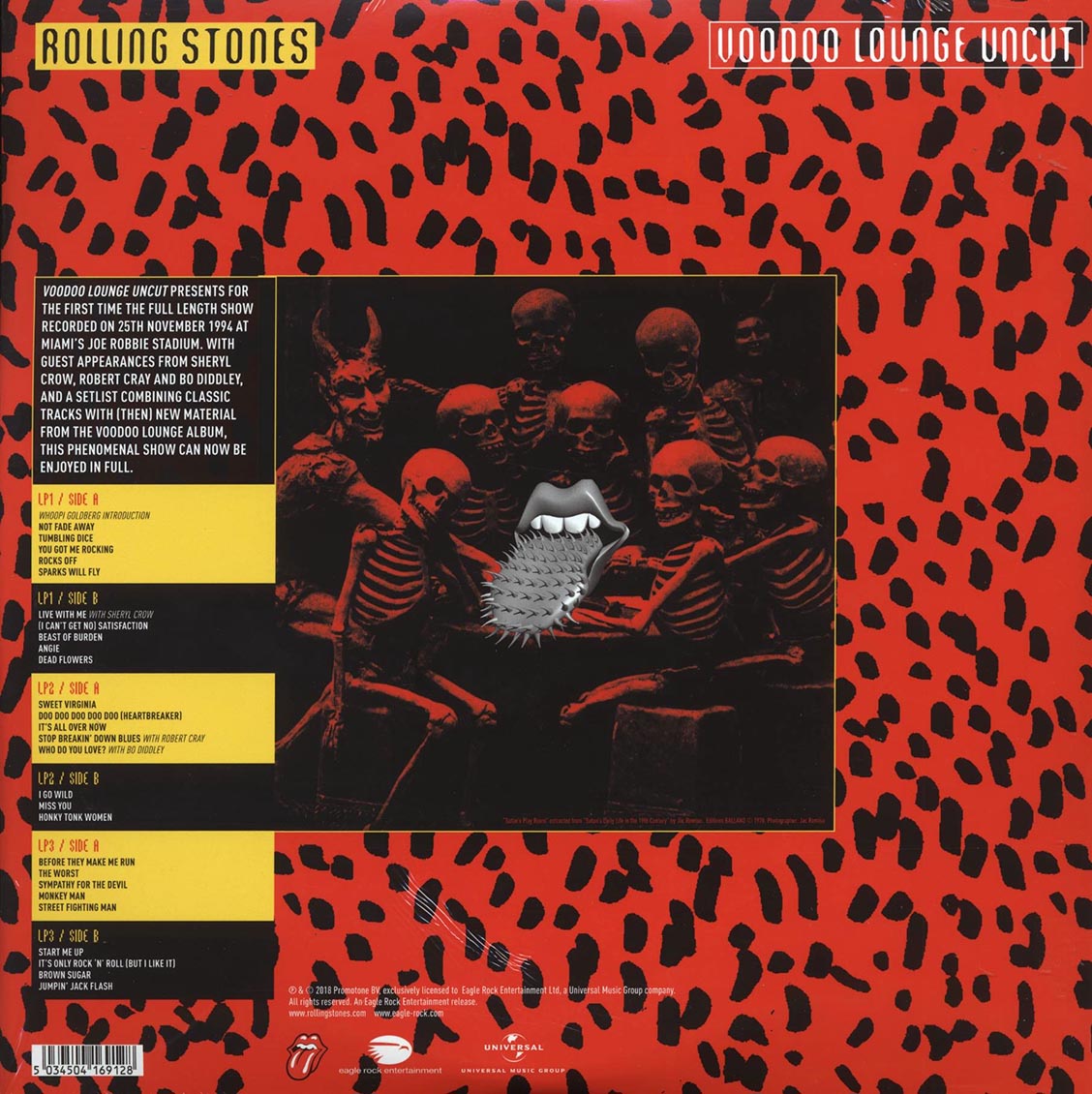 The Rolling Stones Voodoo Lounge Uncut 28 tracks +10 bonus tracks 3xLP remastered Vinyl Record