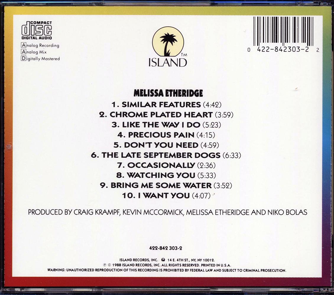 Melissa Etheridge - Melissa Etheridge Music CD