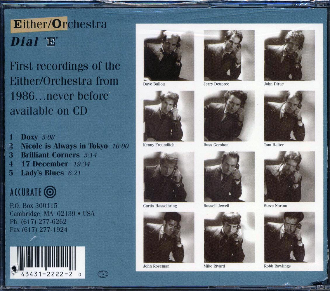 Either/Orchestra - Dial E (marked/ltd stock) Music CD