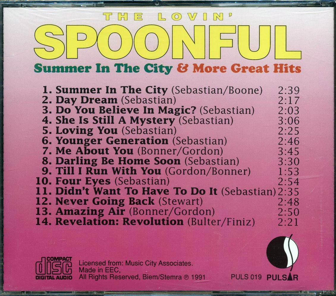 The Lovin' Spoonful Summer In The City + More Great Hits Music CD