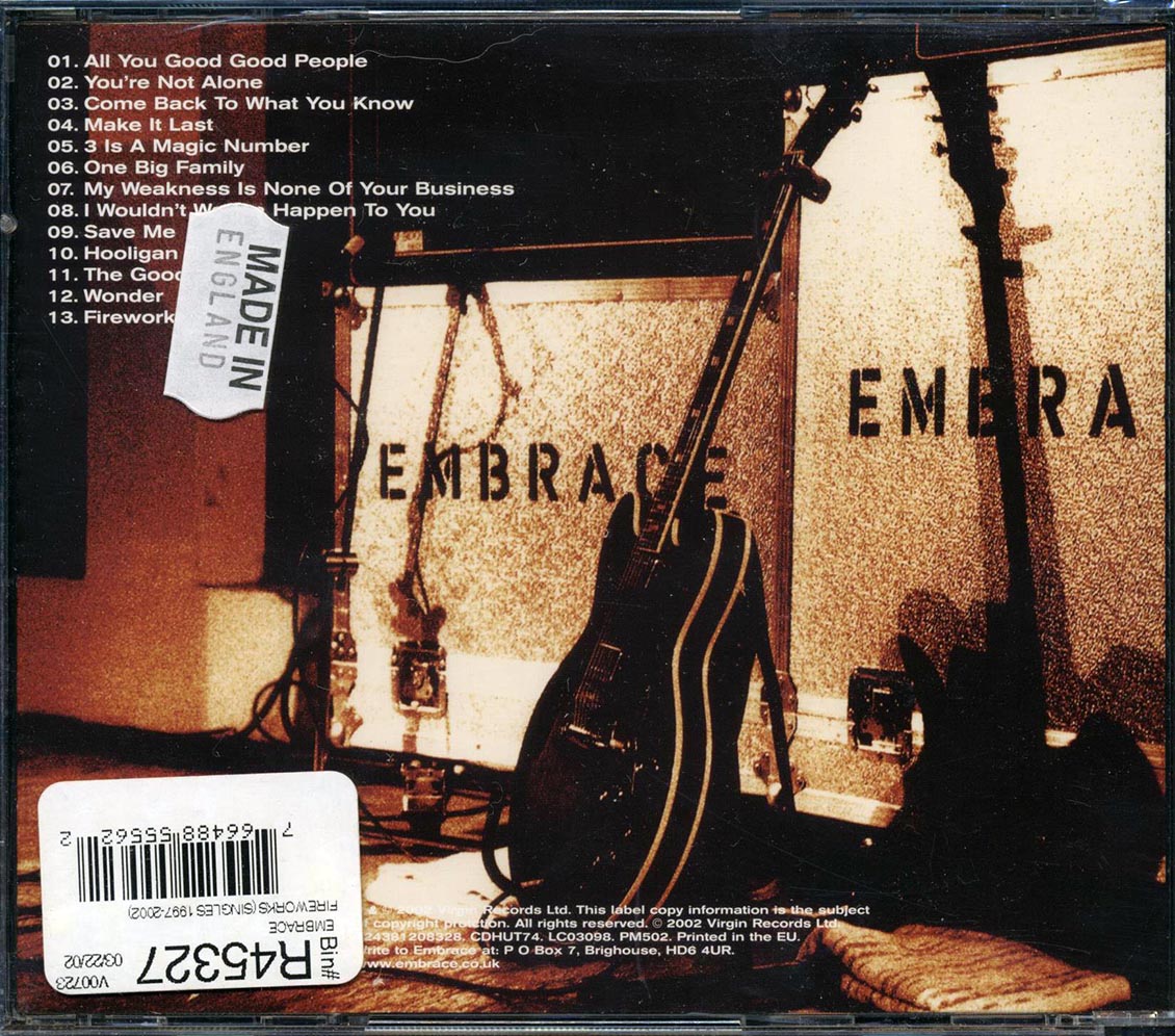Embrace - Fireworks: Singles 1997-2002 Music CD
