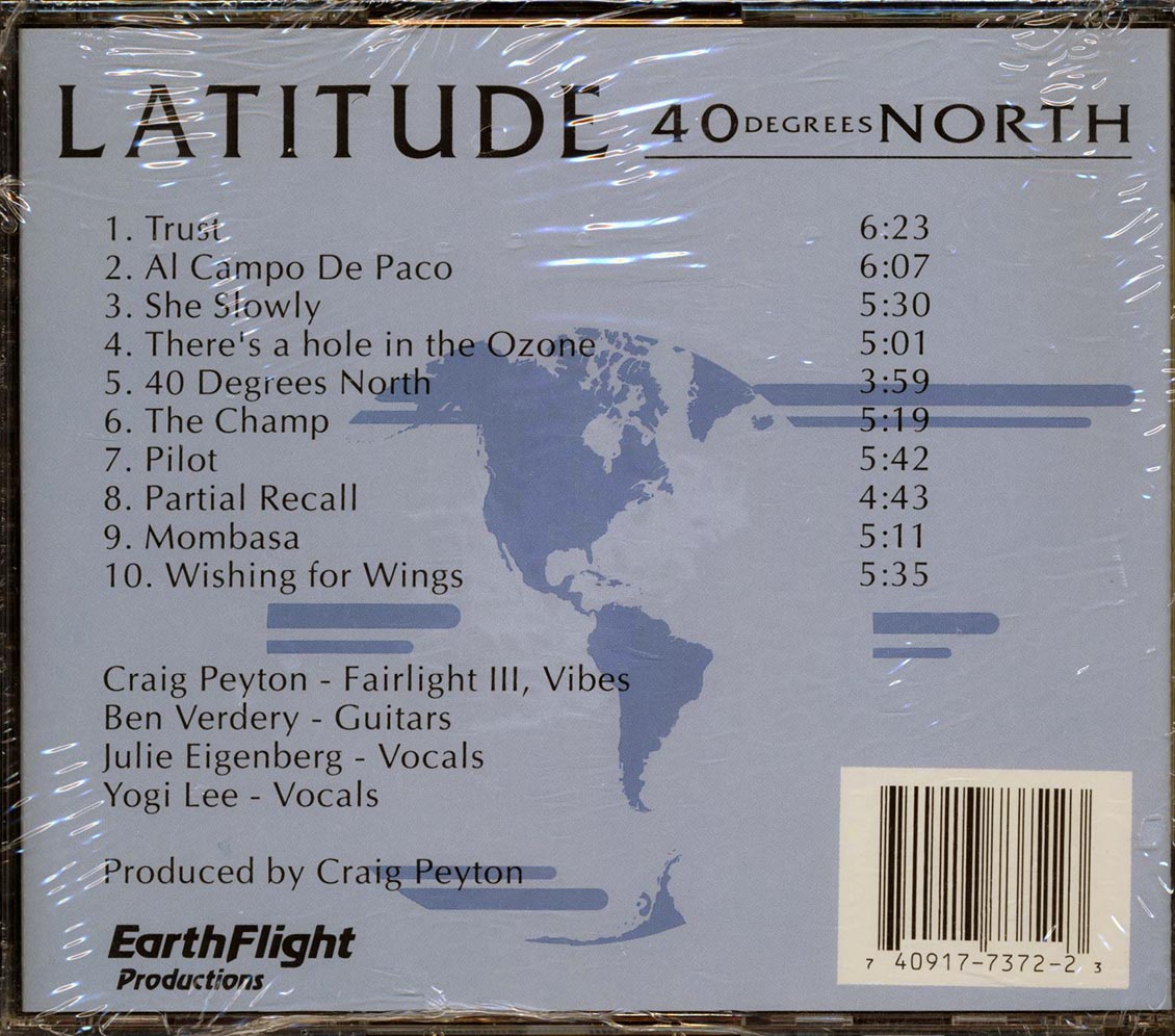 Latitude - 40 Degrees North Music CD