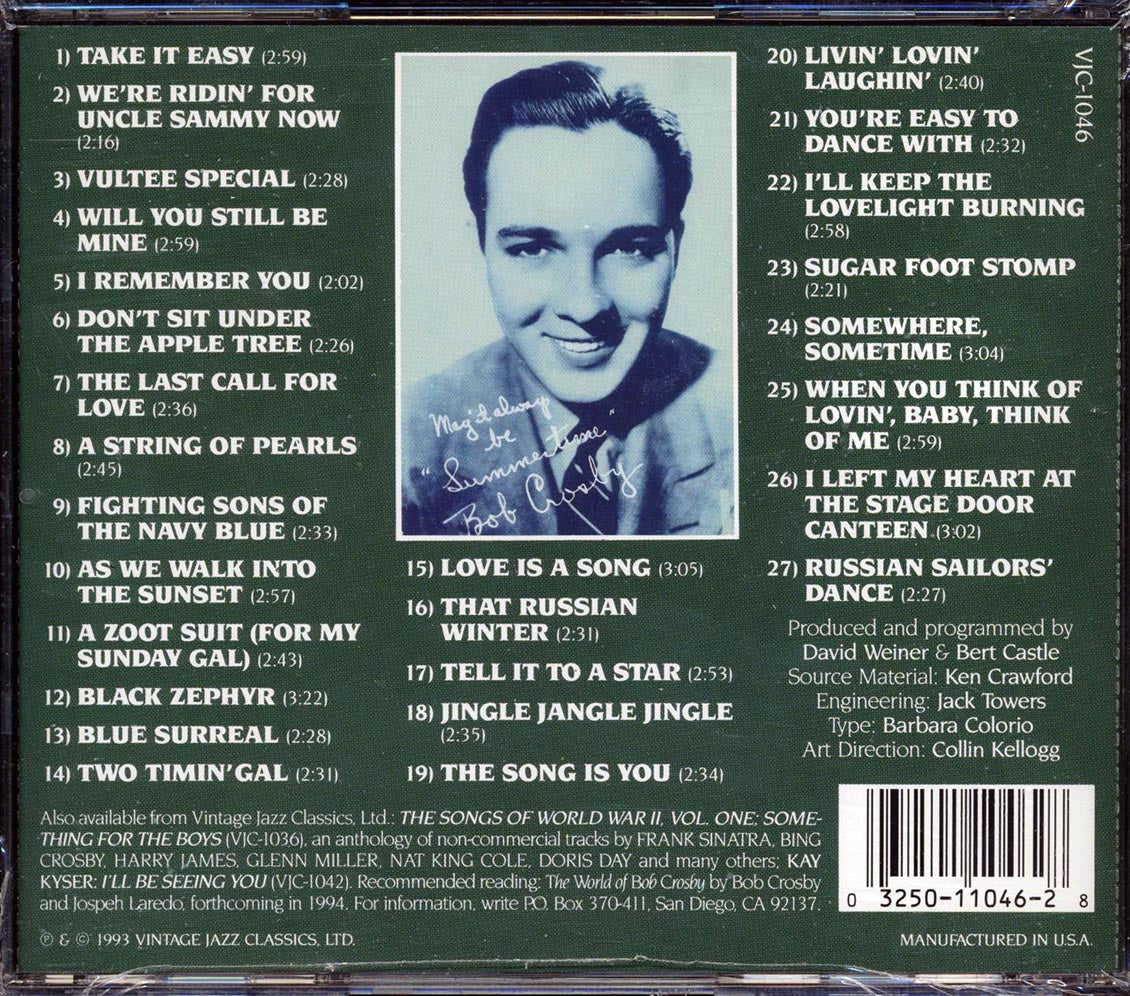 Bob Crosby - I Remember You: The Bob Crosby Memorial Album Music CD