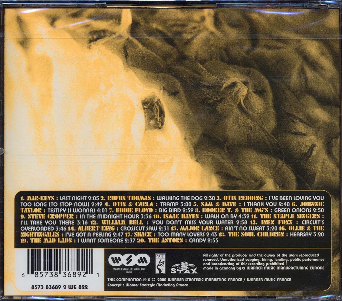 The Mar-Keys, Otis Redding, Sam & Dave, Eddie Floyd, Etc. - Stax Groove Masters Volume 2 (20 tracks) Music CD