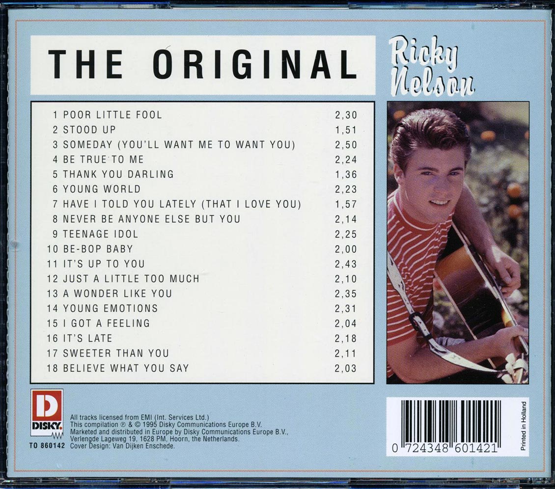 Ricky Nelson - The Original Music CD