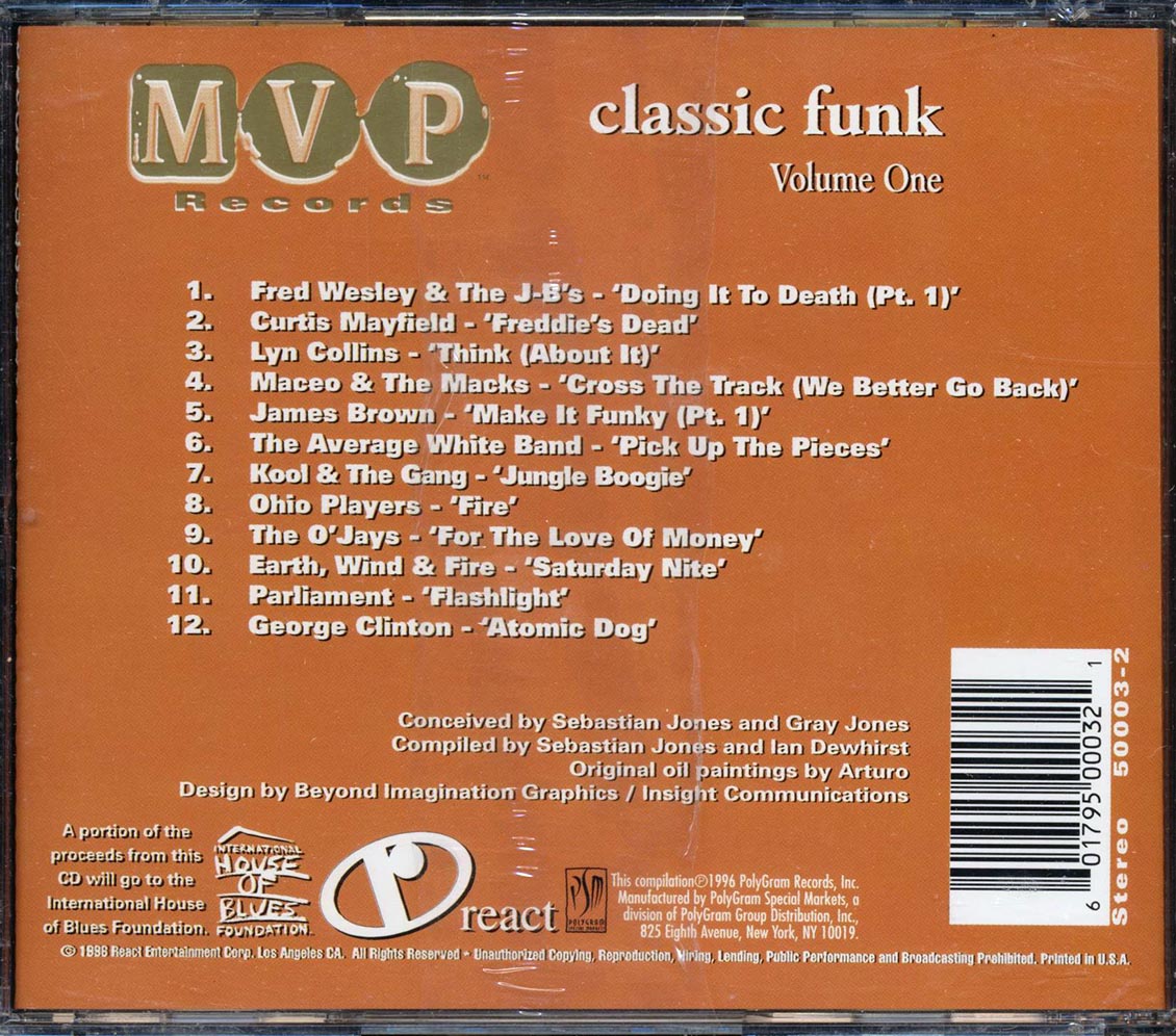 Curtis Mayfield, Lyn Collins, James Brown, Average White Band, Etc. - Classic Funk Volume 1 Music CD