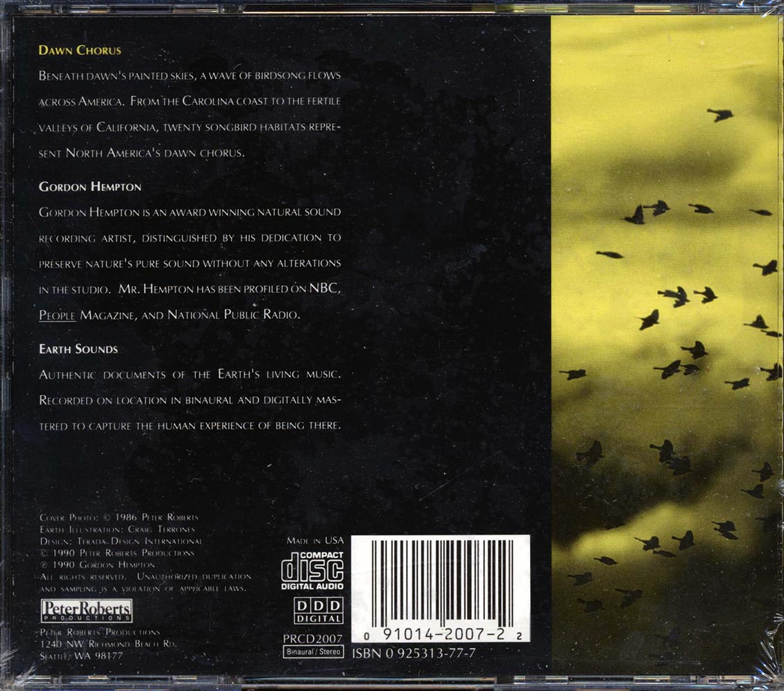 Gordon Hempton - Dawn Chorus Music CD