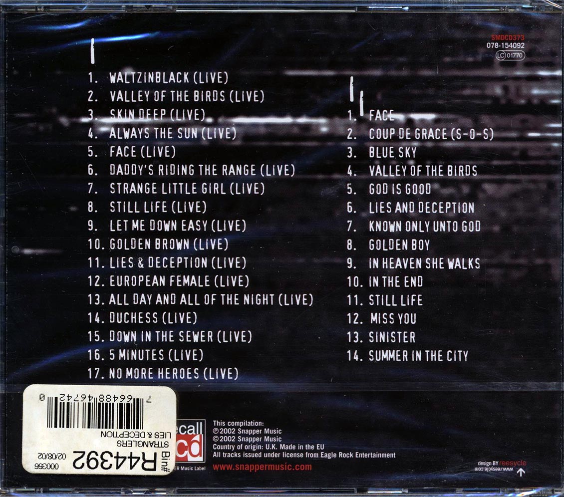 Stranglers - Lies & Deception (31 tracks) (2xCD) Music CD
