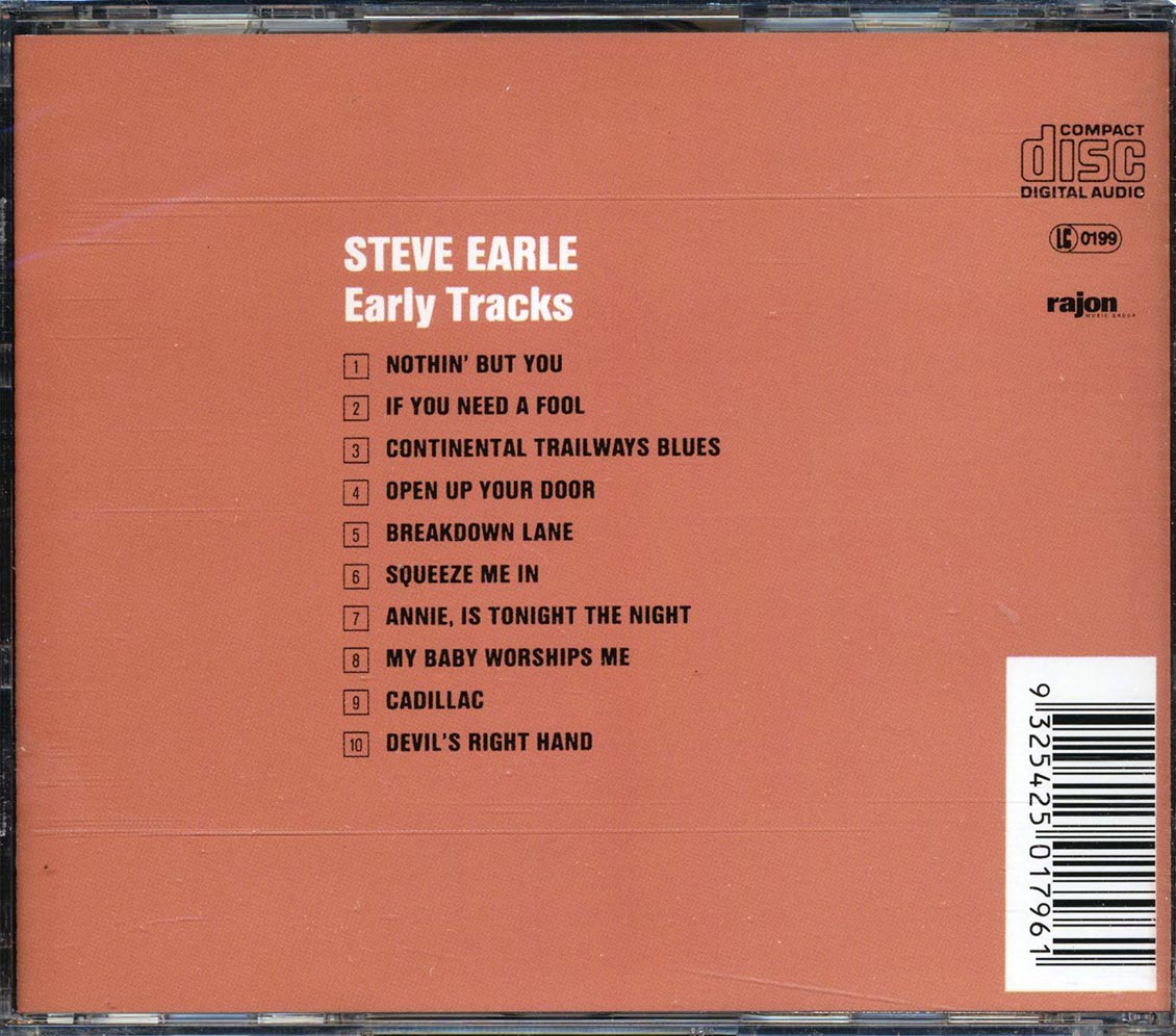 Steve Earle Early Tracks Music CD