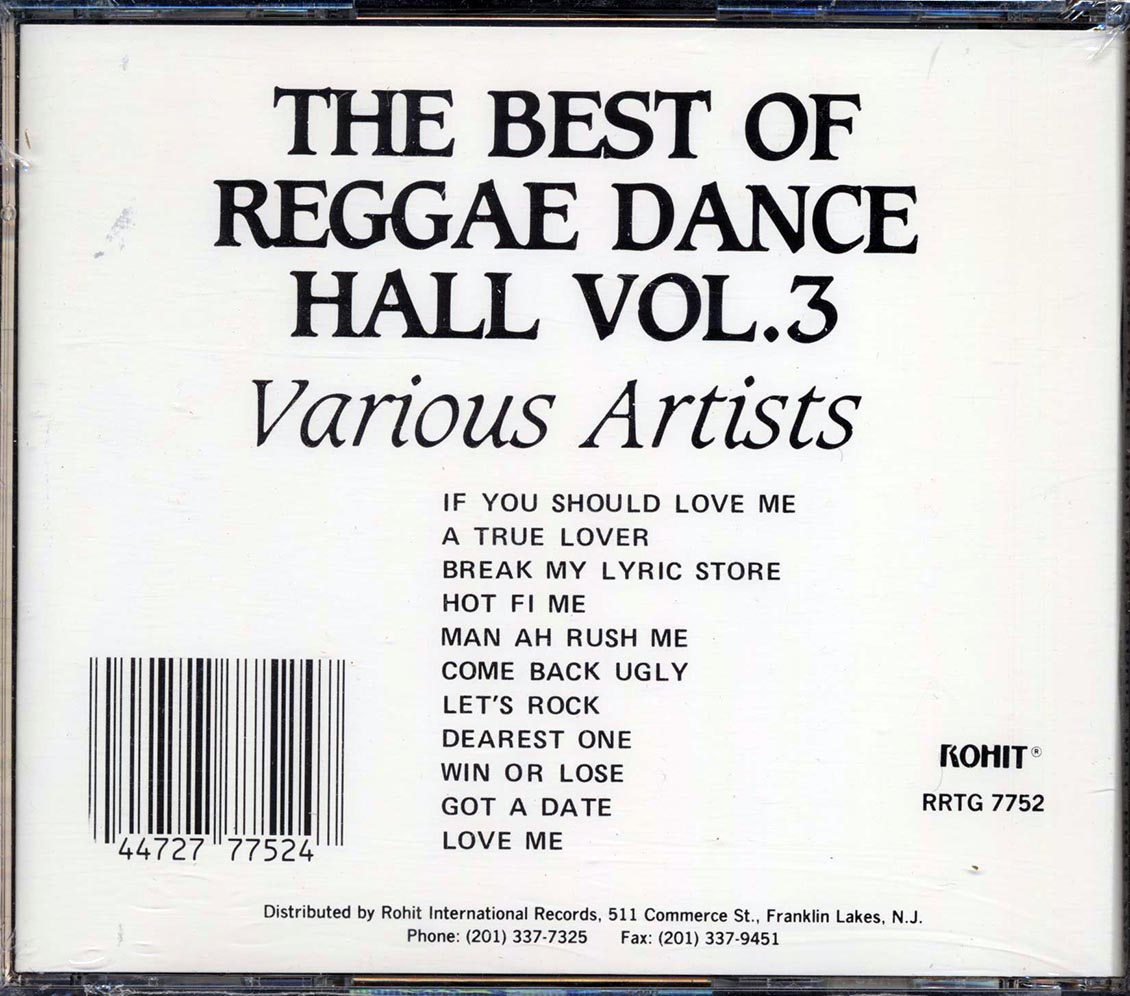 General Trees, Yellowman, Shelly Thunder, Etc. - The Best Of Reggae Dance Hall Volume 3 Music CD