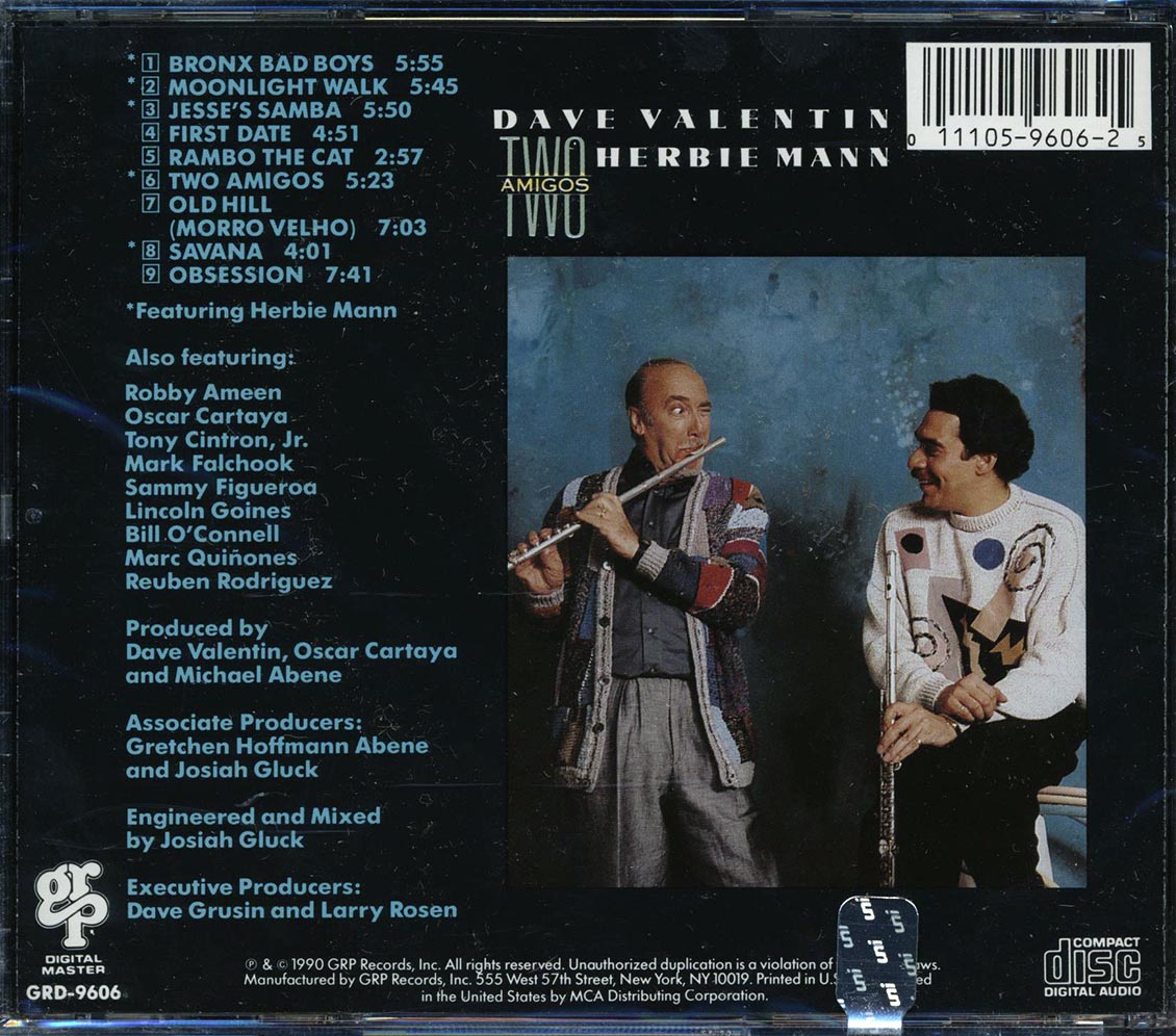 Dave Valentin, Herbie Mann - Two Amigos Music CD