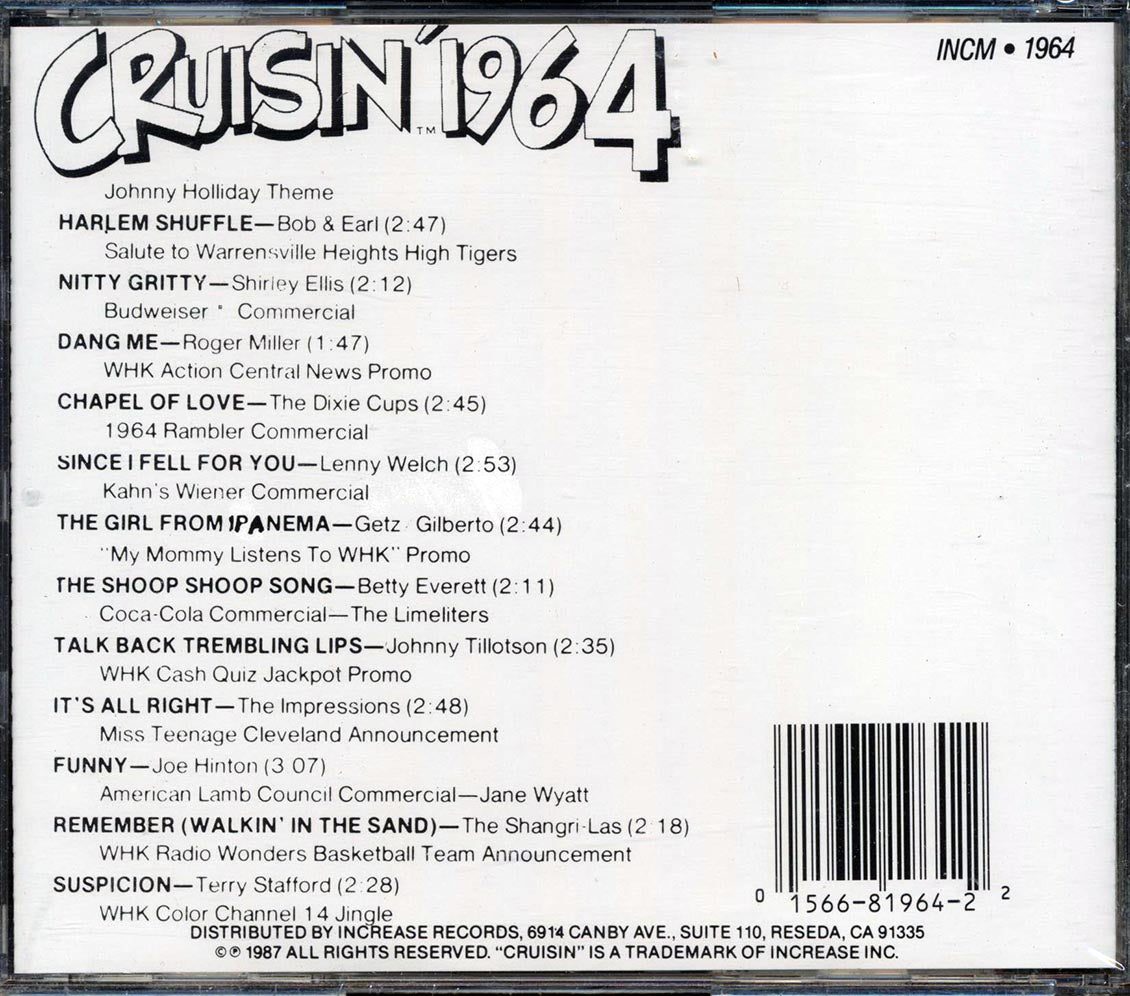 Bob & Earl, Shirley Ellis, Roger Miller, Etc. - Cruisin' 1964 Music CD