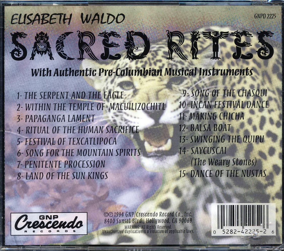 Elisabeth Waldo - Sacred Rites (marked/ltd stock) Music CD