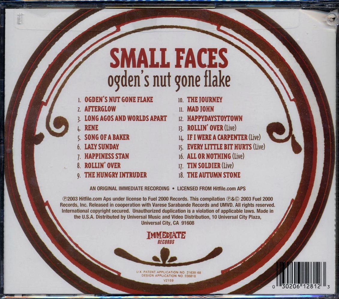 Small Faces - Ogden's Nut Gone Flake (marked/ltd stock) (remastered) Music CD