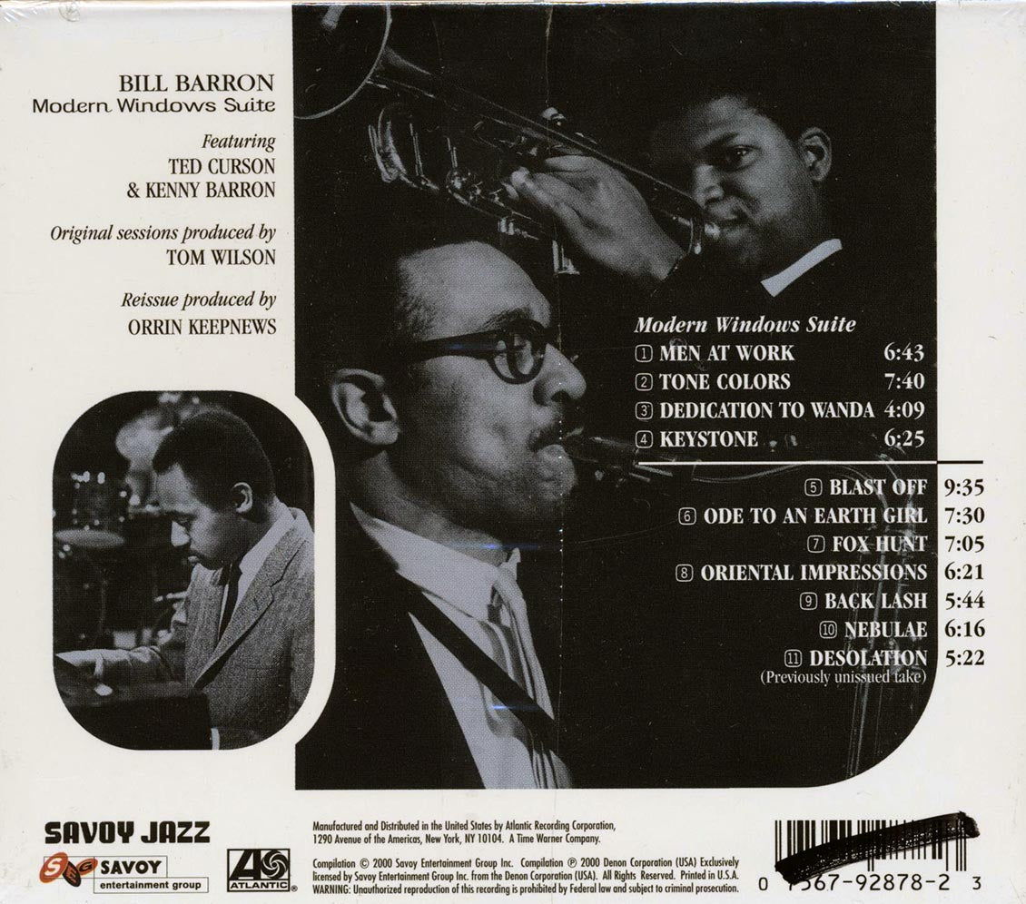 Bill Barron - Modern Windows Suite (marked/ltd stock) Music CD