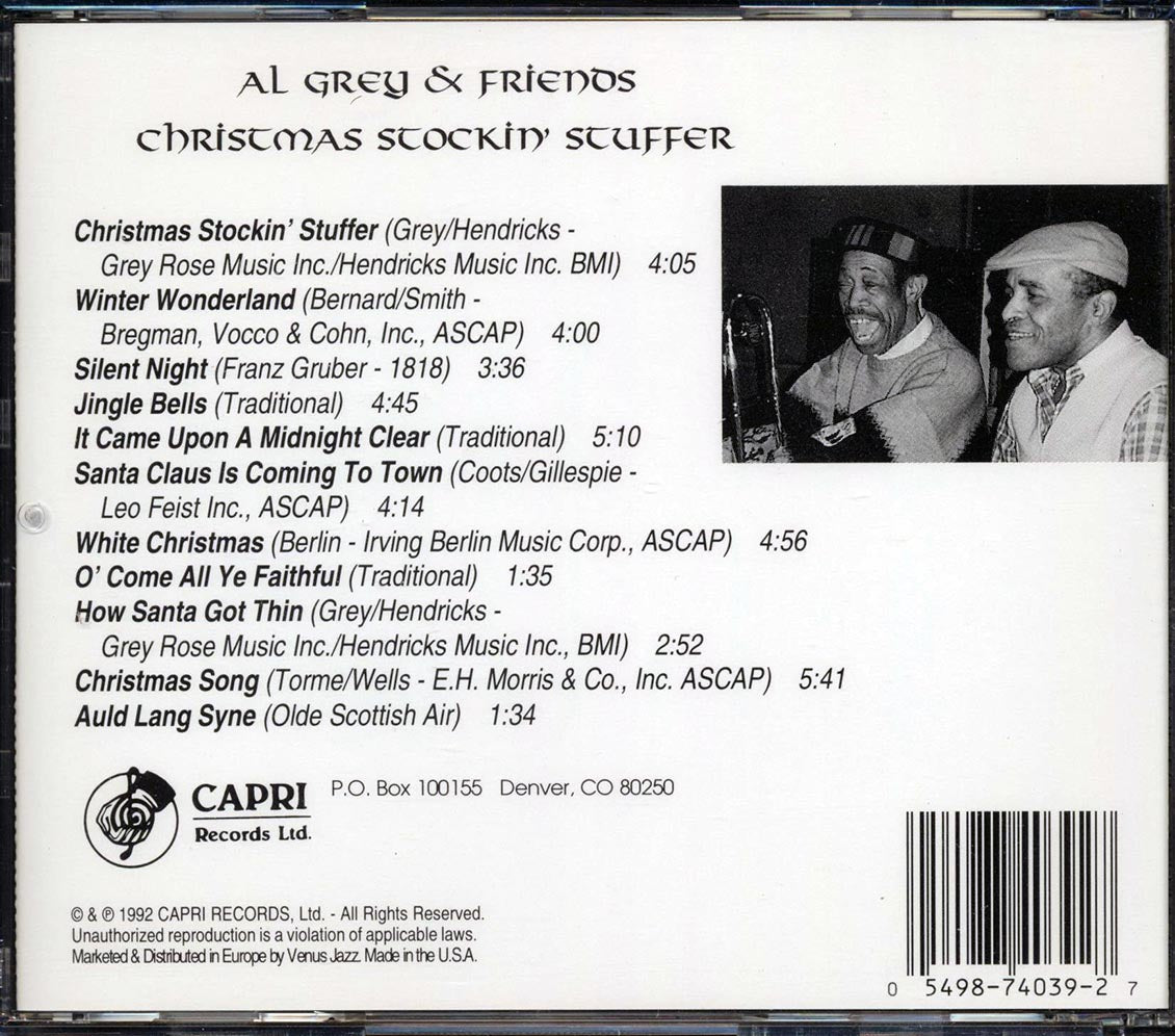 Al Grey & Friends - Christmas Stockin' Stuffer Music CD