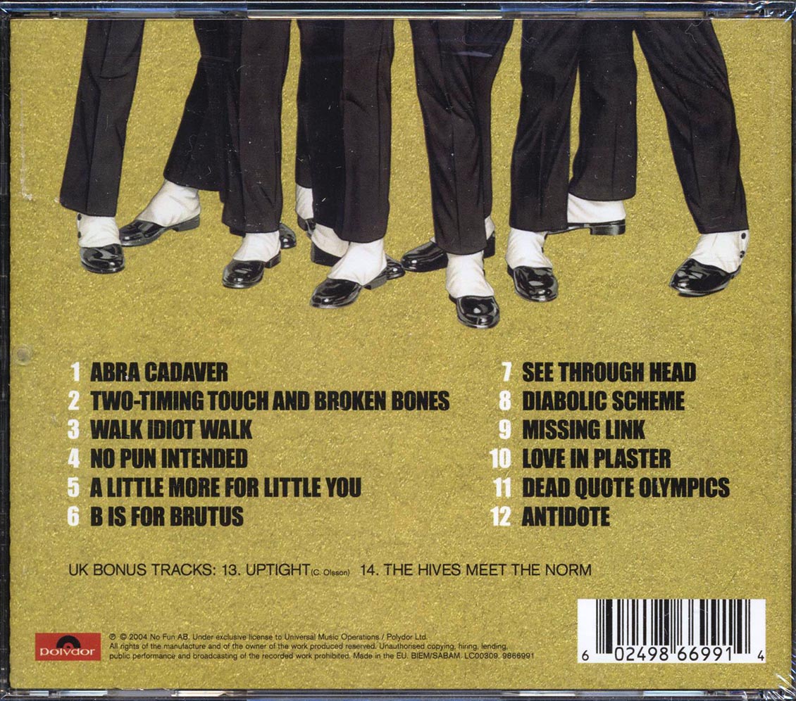 The Hives Tyrannosaurus Hives Music CD