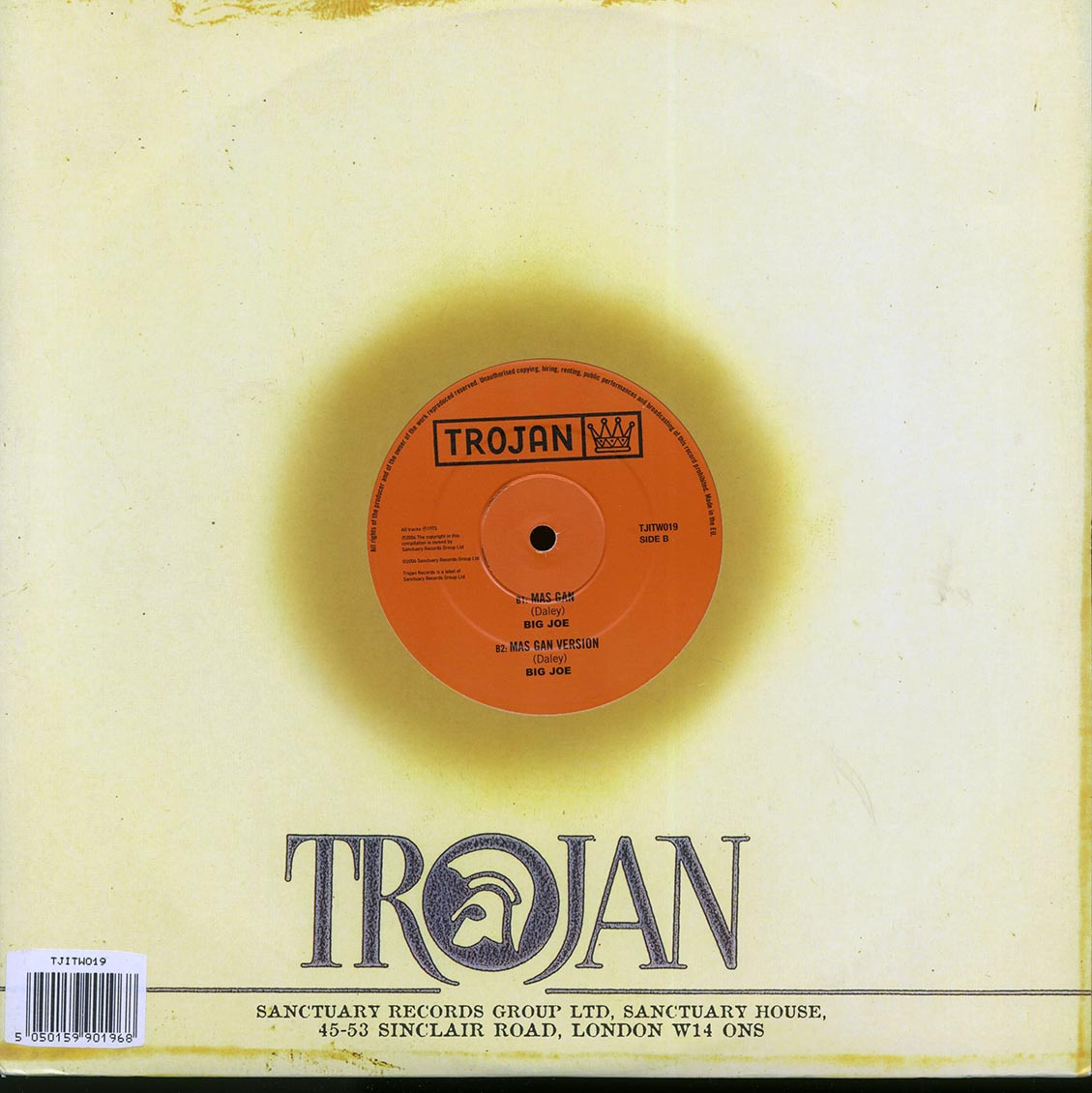 The Abyssinians - Yim Mas Gan; The John Crow Generation - Crank Shaft / Big Joe - Mas Gan; Mas Gan Version 12" Vinyl Record