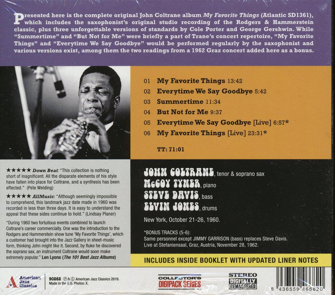 John Coltrane My Favorite Things Music CD