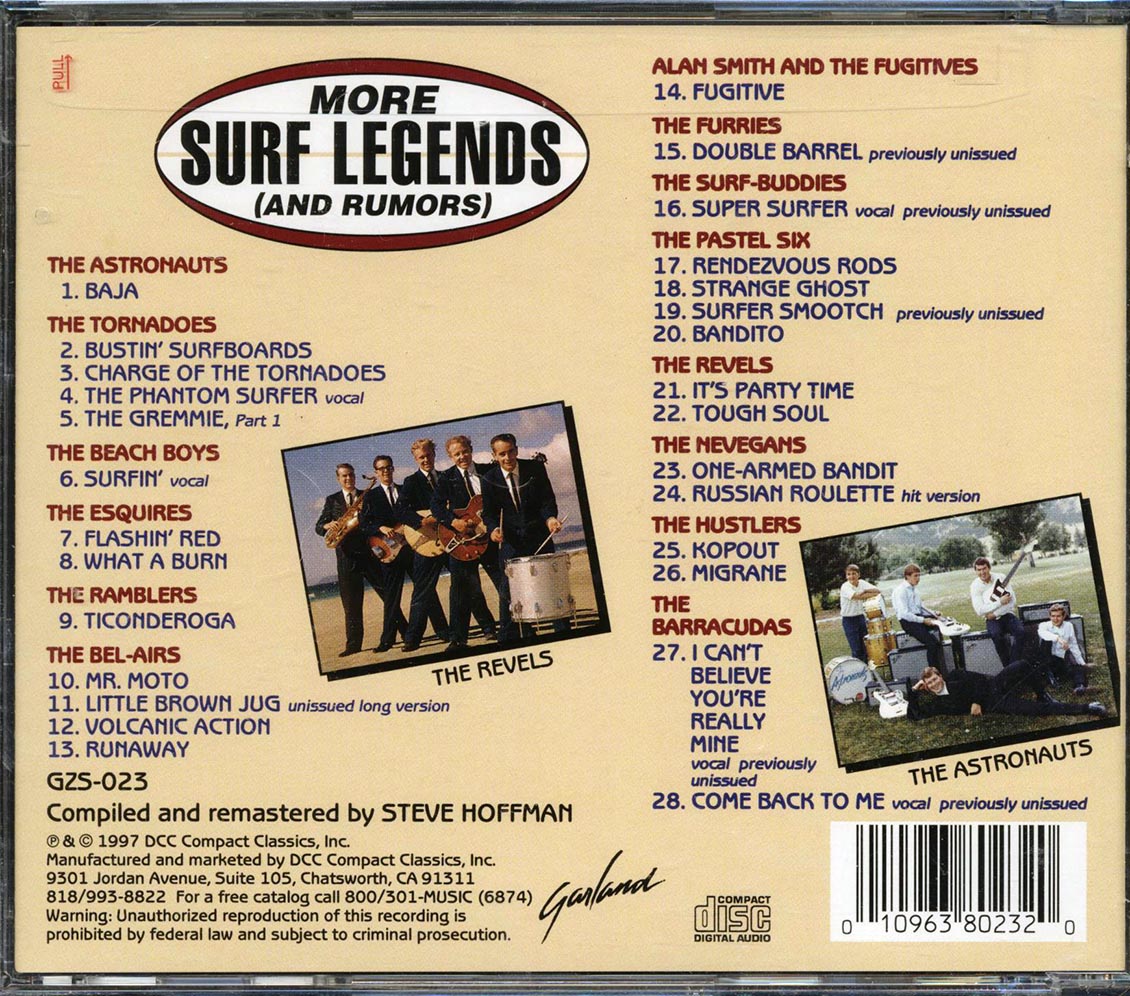 The Tornadoes, The Astronauts, The Esquires, The Bel-Airs, Etc. - More Surf Legends (And Rumors) (28 tracks) (marked/ltd stock) Music CD