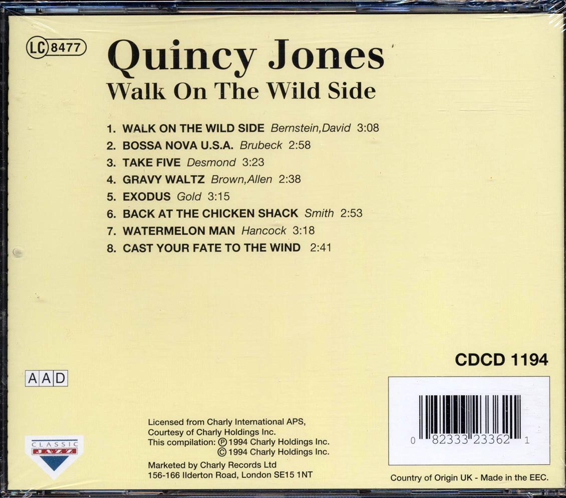 Quincy Jones - Walk On The Wild Side Music CD