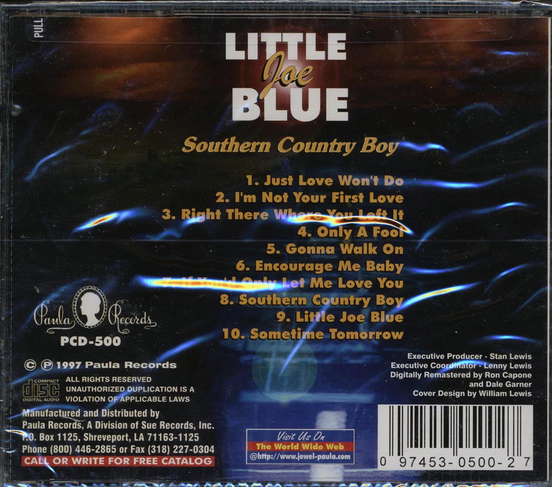 Little Joe Blue - Southern Country Boy Music CD