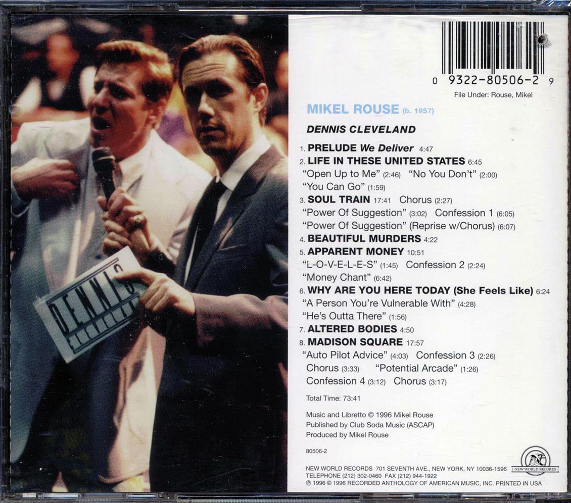 Mikel Rouse - Dennis Cleveland Music CD