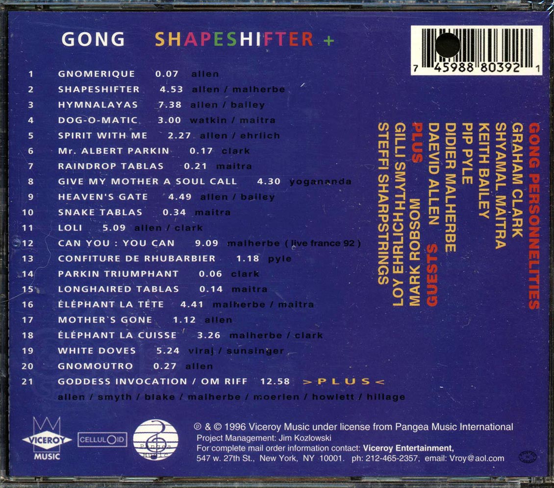 Gong - Shapeshifter Plus (21 tracks) (marked/ltd stock) Music CD
