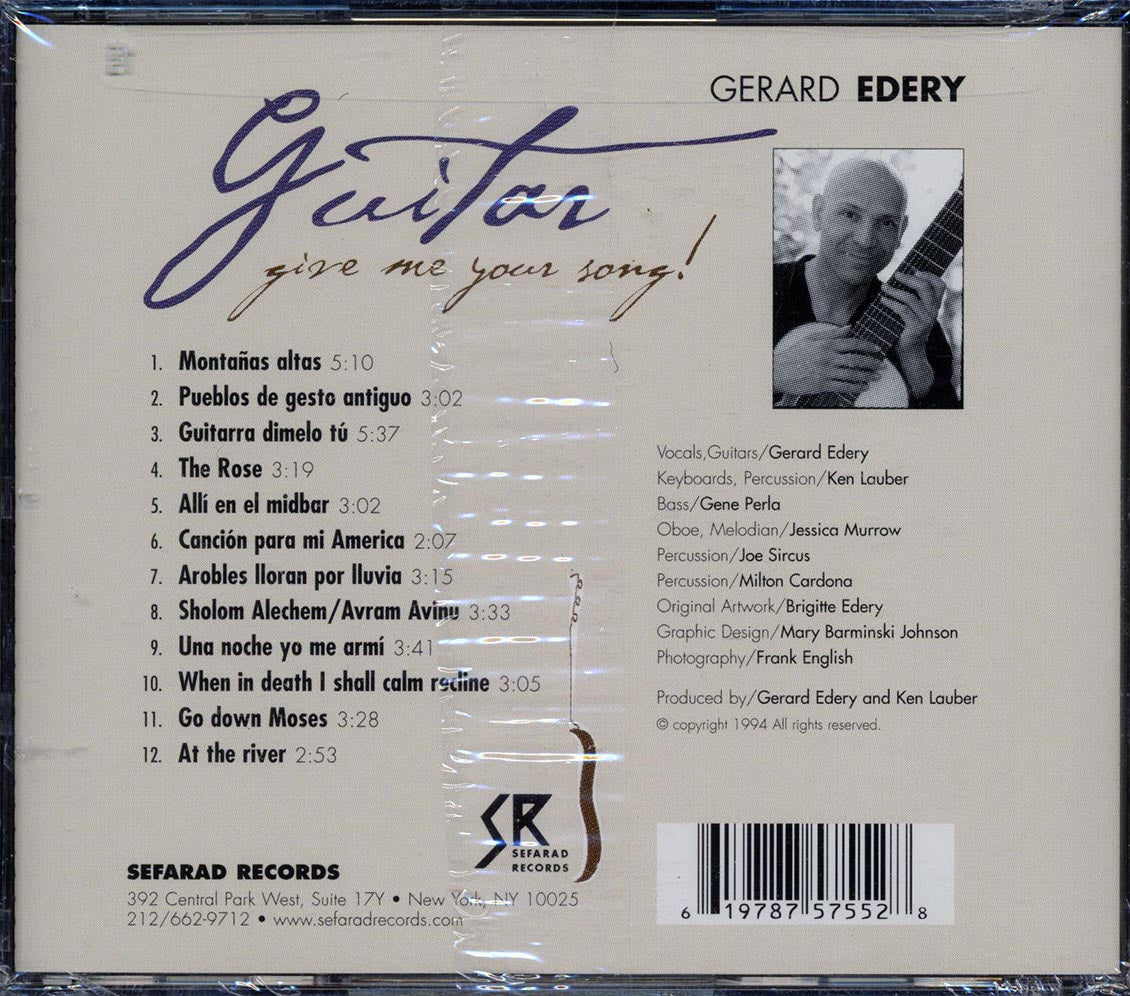 Gerard Edery - Guitar Give Me Your Song Music CD