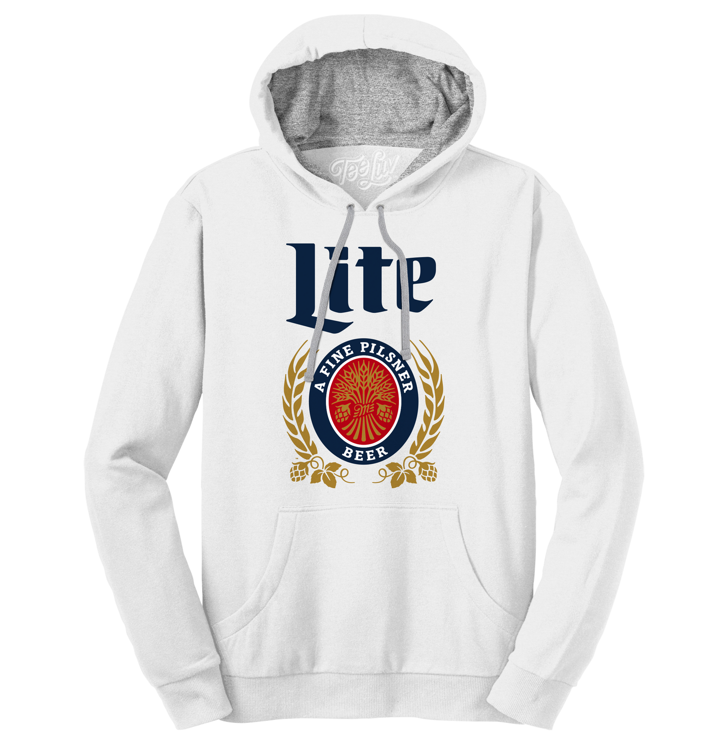 Miller Lite Logo Hooded Sweatshirt Hoodie Officially Licensed - Gray