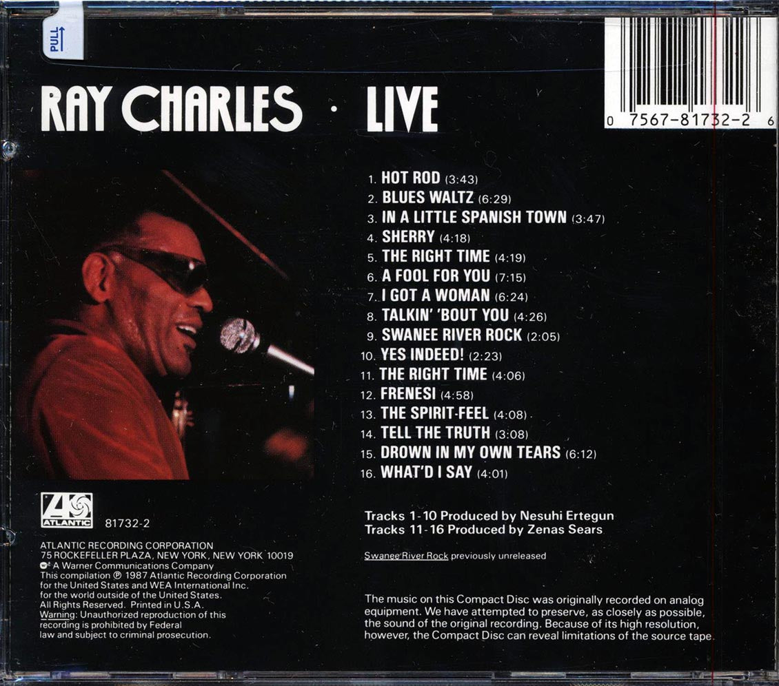 Ray Charles Ray Charles Live Music CD
