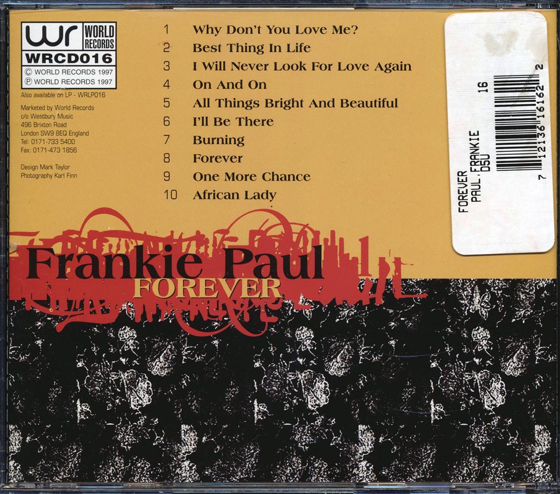Frankie Paul - Forever Music CD
