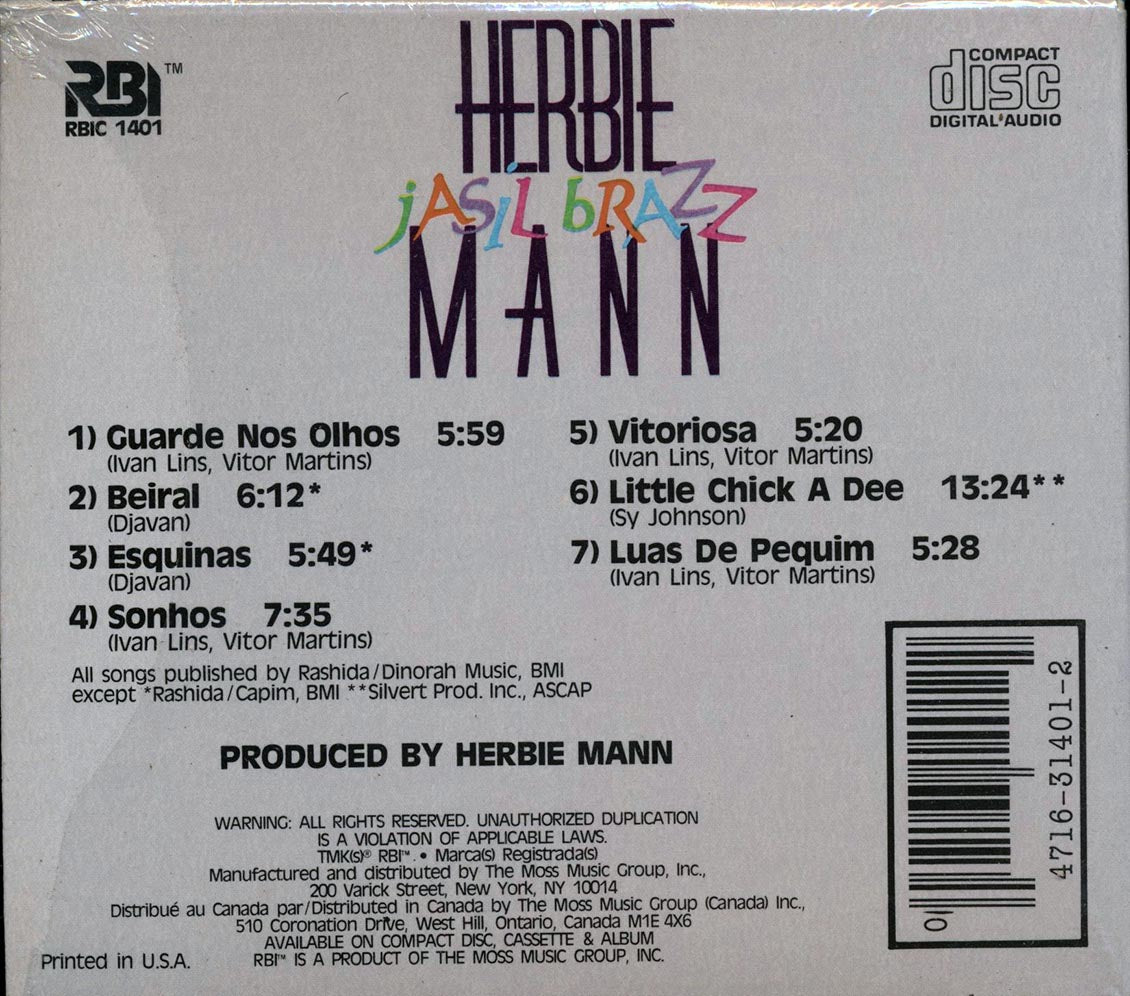 Herbie Mann - Jasil Brazz Music CD