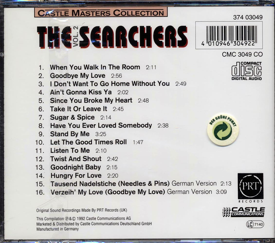 The Searchers - Castle Masters Collection Volume 2 Music CD