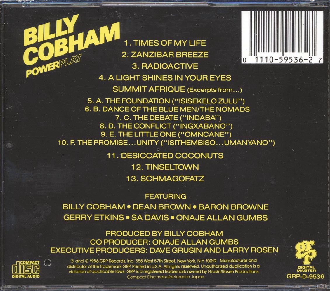 Billy Cobham - Power Play Music CD