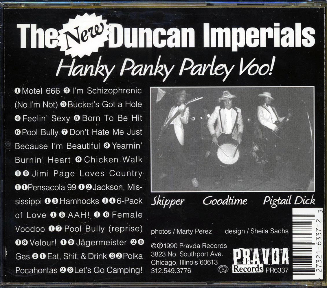 The New Duncan Imperials Hanky Panky Parley Voo 23 Smash Hits Music CD