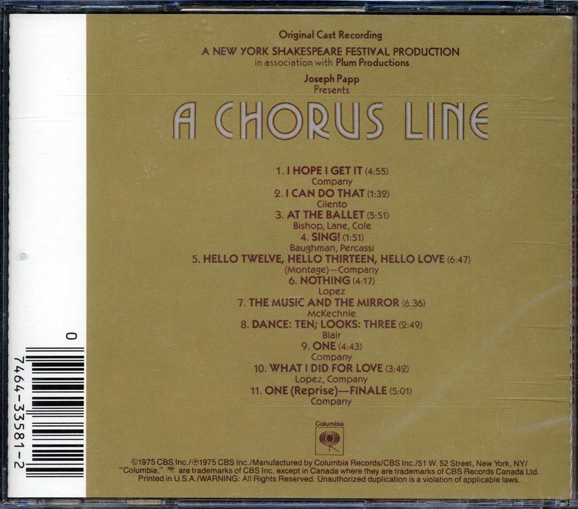 Various A Chorus Line Music CD