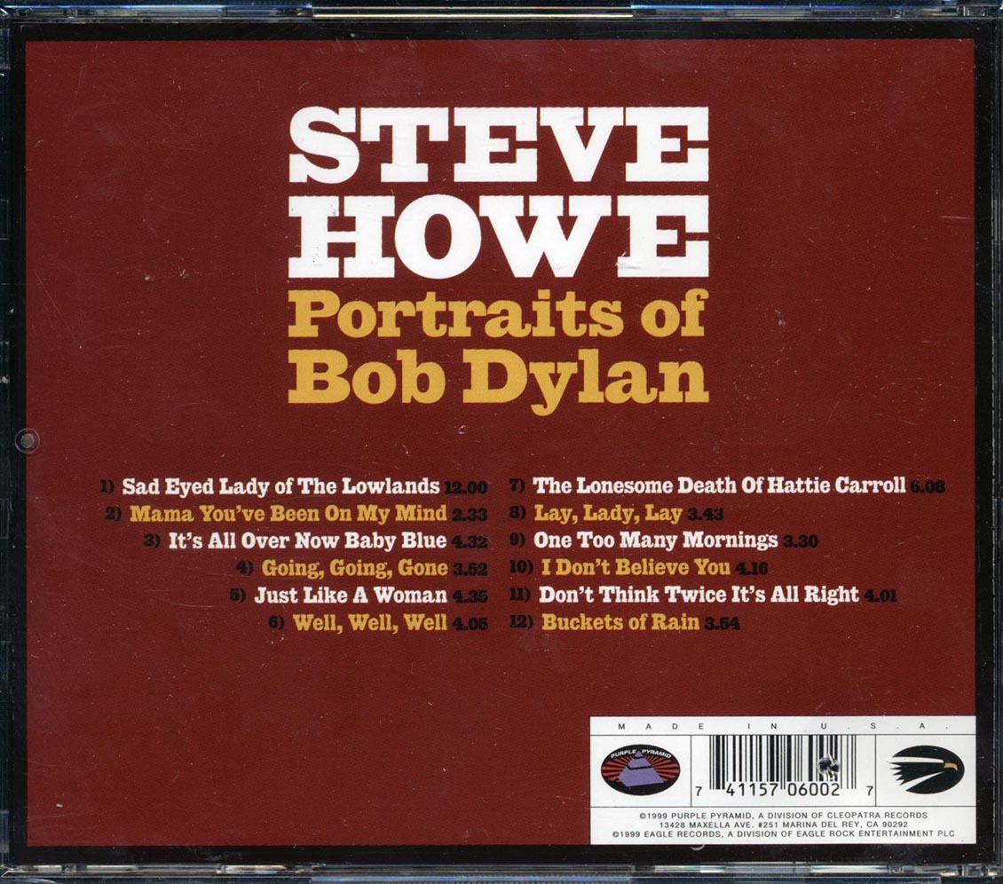 Steve Howe - Portraits Of Bob Dylan (marked/ltd stock) Music CD