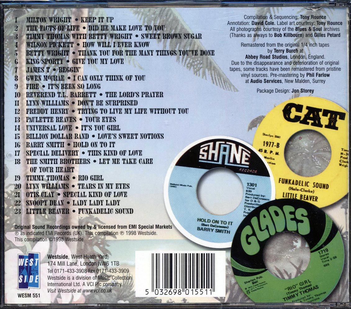 Milton Wright, Wilson Pickett, Betty Wright, King Sporty, Etc. - Sweet Brown Sugar: A TK Rhythm N Soul Compendium 1971-81 Music CD