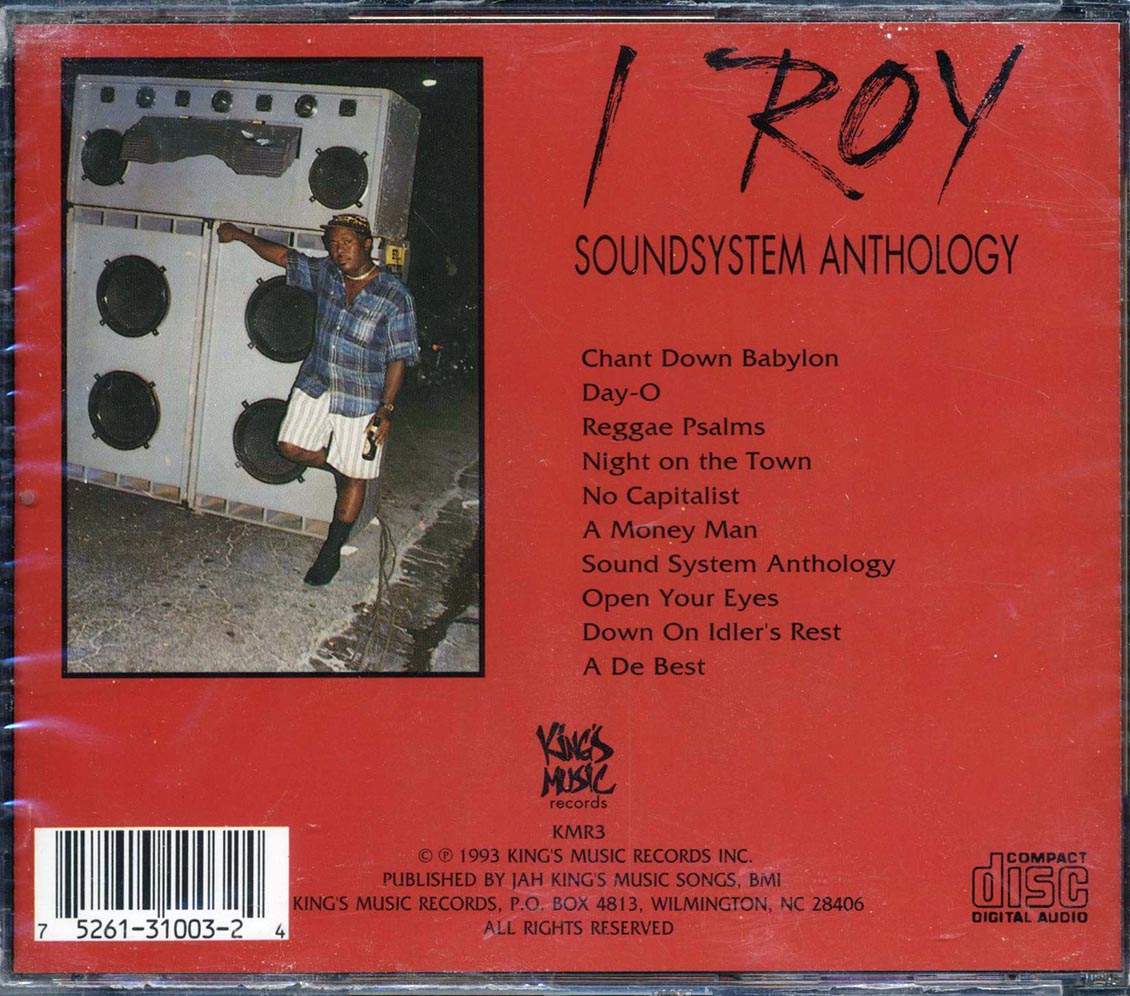 I Roy - Soundsystem Anthology Music CD